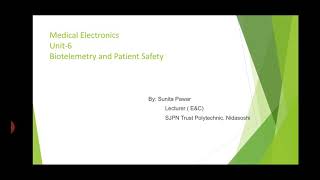 Medical Electronics 15EC63A Unit6 Biotelemetry and Patient SafetyQB Sunita Pawar [upl. by Kajdan897]