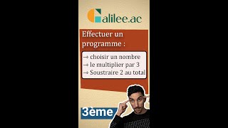 Fonctions et Algorithme  Exécuter un Programme  Exercice Corrigé  Maths Troisième [upl. by Nickola71]