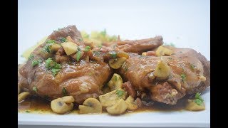 Delicious rabbit with mushrooms and dark beer  Dominiques kitchen [upl. by Aniaj]