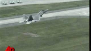 F22 Crashes in Calif Desert Near Air Base [upl. by Koressa574]