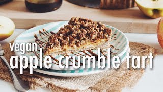 vegan salted caramel apple crumble tart  hot for food [upl. by Madison740]