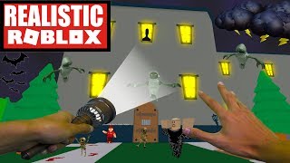 Realistic Roblox  Escape the HAUNTED MANSION obby BLOODY MANSION in Roblox HAUNTED HOUSE [upl. by Inaleon]