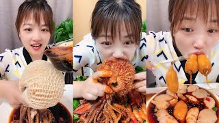 【大食いGluttony】She is very greedy to eat seafood lobster octopus crab No241 [upl. by Gessner]