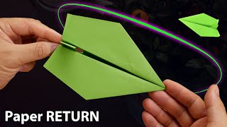 How to make a paper airplane  Paper plane fly RETURN home [upl. by Ettenowtna990]