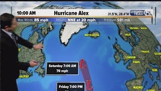 Hurricane Alex forms in the Atlantic [upl. by Naeroled]