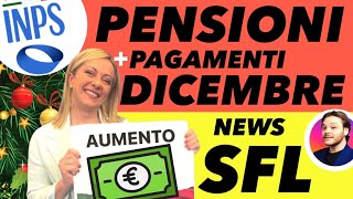 Novità INPS🔴PENSIONI🎄PAGAMENTIAUMENTI✅DATE DICEMBRE⚡️RdC SFL 350€AUU [upl. by Thorn]