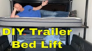 RV Toy Hauler bed lift DIY happijack alternative [upl. by Letitia]