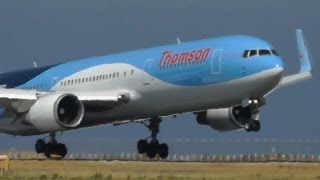 Thomson 757 767 737 Landing at Larnaca  Close views  Plane Spotting Inside Larnaca Intl [upl. by Noramac]