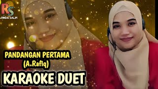 PANDANGAN PERTAMA  KARAOKE BARENG RINDA SALIM [upl. by Aicetel]