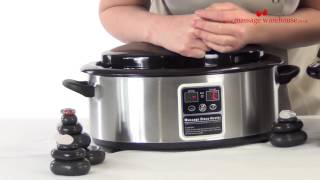 6 Quart Digital Hot Stone Heater REVIEW and DEMONSTRATION from Massage Warehouse UK [upl. by Ferna513]