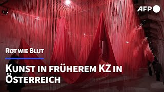 Rot wie Blut Kunst in früherem KZ in Österreich  AFP [upl. by Terryn]