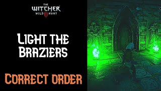 The Witcher 3 Light the braziers in the correct order Magic Lamp quest [upl. by Lauritz]