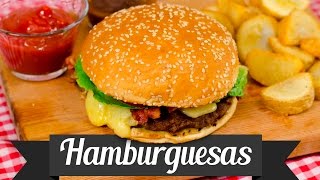 COMO HACER HAMBURGUESAS CASERAS 🍔🍟MUY FACIL  Recién Cocinados [upl. by Ennyl]