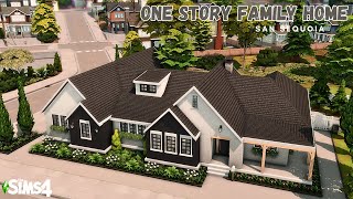 One Story Family Home in San Sequoia  NoCC  Stop Motion Build  The Sims 4 [upl. by Sathrum28]