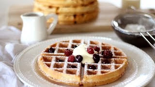 Belgian Waffle Recipe  How to Make Waffles [upl. by Ezaria687]