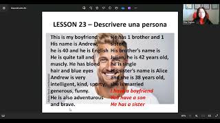 LESSON 23 Descrivere una persona [upl. by Nahgem916]