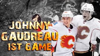 Johnny Gaudreau  1st NHL Game [upl. by Naivaf]