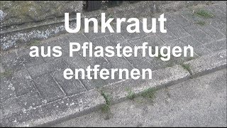 Unkraut in Fugen entfernen Unkraut mit Fugenkratzer bekämpfen Pflasterfugen Unkraut [upl. by Faina]