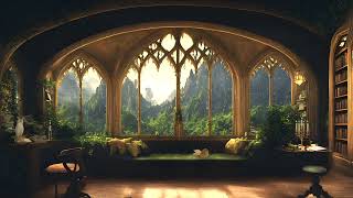 Fantasy Study Room  Peaceful Piano Music and Ambience  Relaxing Rain Sounds [upl. by Herman692]