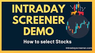 How to Use Intraday Screener to select stocks for Trading Complete Demo English [upl. by Salbu]