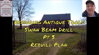 Repairing Antique Tools  Swan Drilling Machine  Part 3 Rebuild Plan [upl. by Chic]