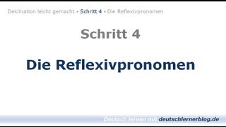 Deutsch lernen  Learn German Reflexivpronomen  Deklination 04 [upl. by Cony159]