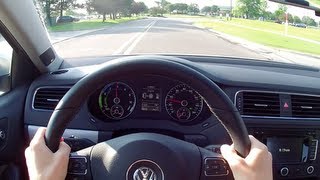 2013 Volkswagen Jetta Hybrid SEL Premium  WR TV POV Test Drive [upl. by Animas256]