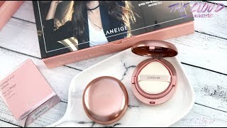 LANEIGE LAYERING COVER CUSHION REVIEW  Test và demo cushion Laneige che phủ cao [upl. by Kalbli]