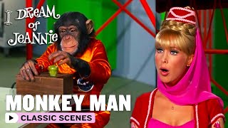 Jeannie Turns Sam The Monkey Into A Man  I Dream Of Jeannie [upl. by Bern]