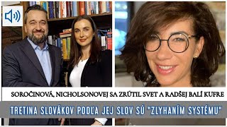 MONIKA SOROČINOVÁ NICHOLSONOVEJ SA ZRÚTIL SVET A RADŠEJ BALÍ KUFRE [upl. by Goebel688]