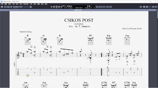 吉他譜 Csikos Post 快馬郵車 Guitar Pro 8 [upl. by Eanahc]