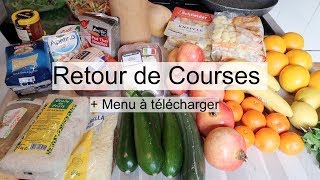 Retour de Courses  Menu à télécharger⎜Organisation Famille [upl. by Einnaj848]