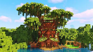 Mangrove Swamp Treehouse  Minecraft Timelapse [upl. by Noillid]