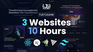 Build and Deploy 3 Modern UIUX Websites and Get Hired as a Frontend Developer  Full 10Hour Course [upl. by Ettevi281]