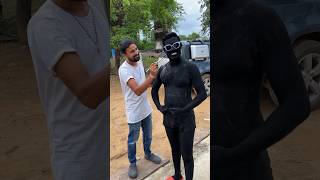 World Blackest Man 🖤🤩CrazyXYZ crazyxyz black funny shortvideo youtubeshort shorts [upl. by Leuqram348]