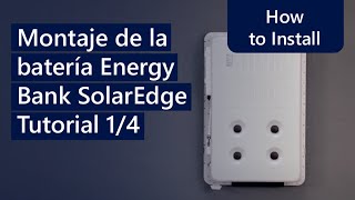 Montaje de la Batería 400V SolarEdge Home montaje en la pared Tutorial 13  España [upl. by Jase577]