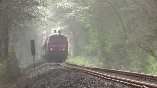 BR 218 unterwegs mit Sonderzug auf der Oberwesterwaldbahn [upl. by Auhs382]