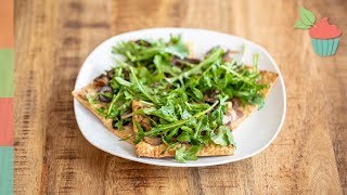 Mushroom Arugula Truffle Flatbread  Pizza Series [upl. by Rosalba]