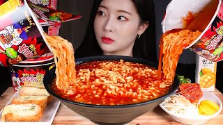 불닭볶음탕면 큰컵 통모짜치즈돈까스 먹방SPICY FIRE CHICKEN NOODLE SOUP 🔥 CHEESE PORK CUTLET  SPICY CUP RAMYUN MUKBANG [upl. by Aurelie]