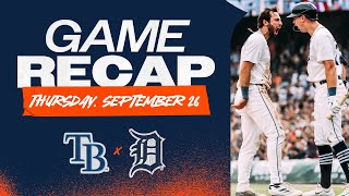 Game Highlights Tigers Rally in Comeback Win to Sweep the Rays  92624 [upl. by Dudley]