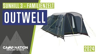 Outwell Sunhill 3  Familienzelt 2024 Vorstellung [upl. by Airetnohs167]