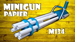 Maschinenpistole Minigun M134 selber machen Spielzeug basteln  paper minigun M134 DIY craft 4K [upl. by Towbin204]