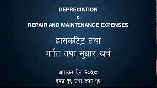 Income Tax Return Filing How to Calculate Depreciation and Repair amp Maintenance Expenses Nepal [upl. by Ezzo]