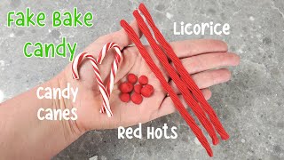 FAKE CANDY  Polymer Clay Licorice Red Hots and Candy Canes [upl. by Sherwood]