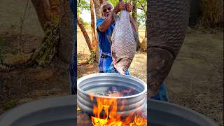 Whole Fish Recipe  Cooking Full Catla Fish Gravy🐟🔥 shorts [upl. by Pachton]