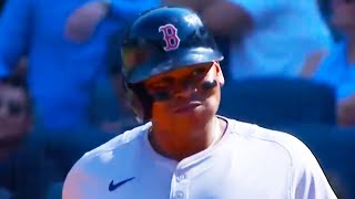 Rafael Devers base hit off Gerrit Cole Drives in 2 Runs w Bases Loaded  Yankees vs Red Sox [upl. by Eerok]