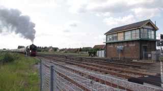 Tornado 60163 at Creek road Crossing MarchCambs 25th June 2013 [upl. by Audie]