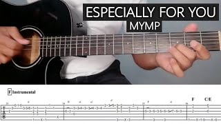 ESPECIALLY FOR YOU by MYMP  Guitar Tutorial with TablatureTabs and Tabs on Screen [upl. by Miquela]