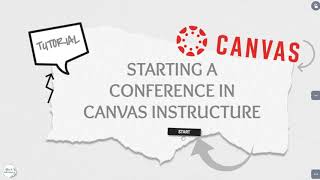 How to start a video conference in Canvas Instructure LMS [upl. by Siekram]