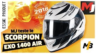 TEST casque SCORPION EXO 1400 AIR  On achète ou pas   MOTO JOURNAL [upl. by Esej]